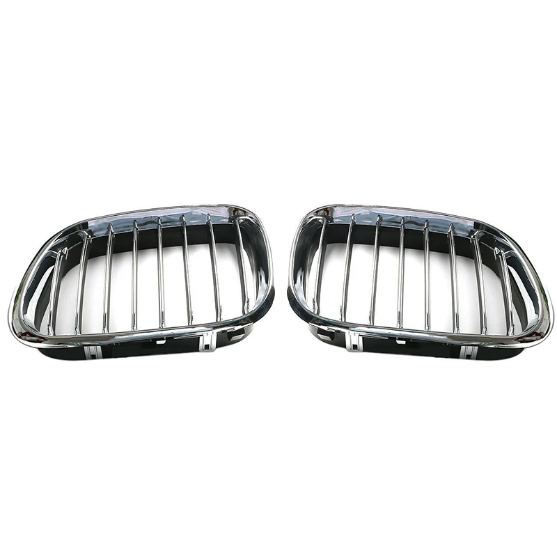

1 Pair Car Front Hood Bumper Kindey Grille Grill for-BMW X5 E53 2000-2003 51138250051 51138250052