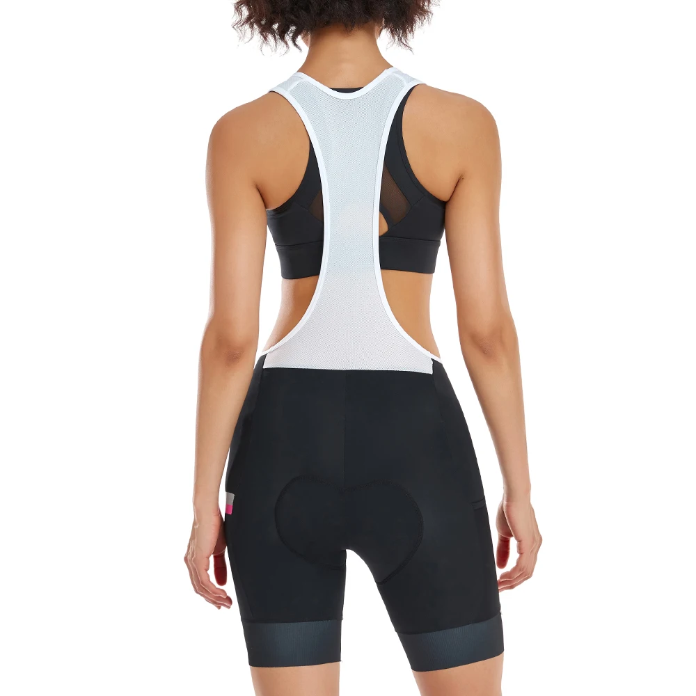 Santic Women Cycling Bib Shorts Summer MTB Bike Bibs Shorts Padded Tights Quick Dry Reflective Breathable Asian Size