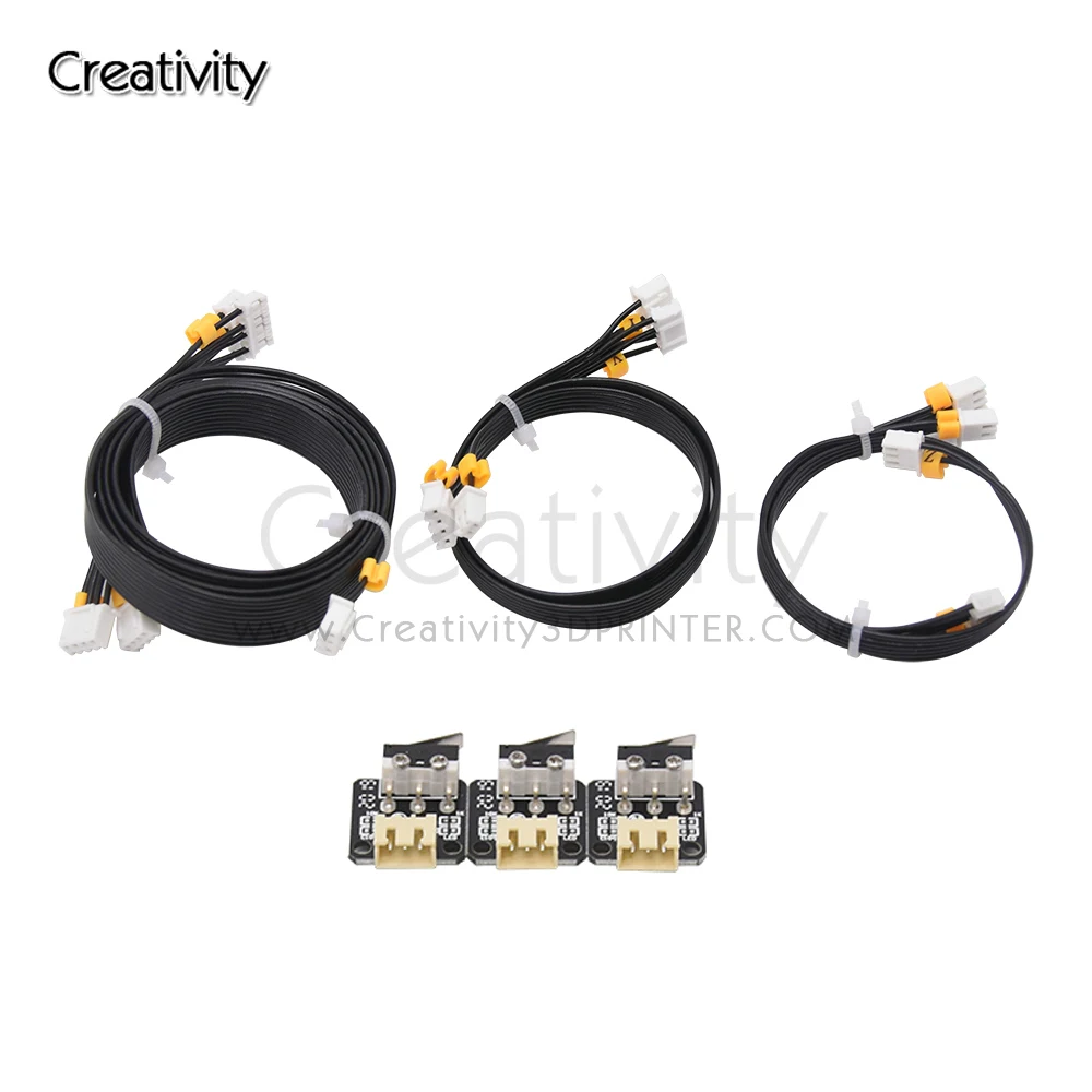 3PCS X Y Z Axis Endstop Limit Switch Stepper Motor and Limited Switch Endstop Cable  for Ender-3 / Ender-3 Pro 3D printer parts