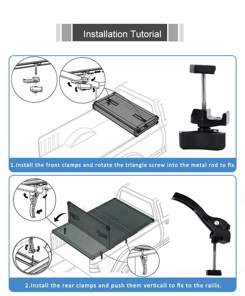 Universal Replacement Parts For Hard Tri Fold Tonneau Cover Include...