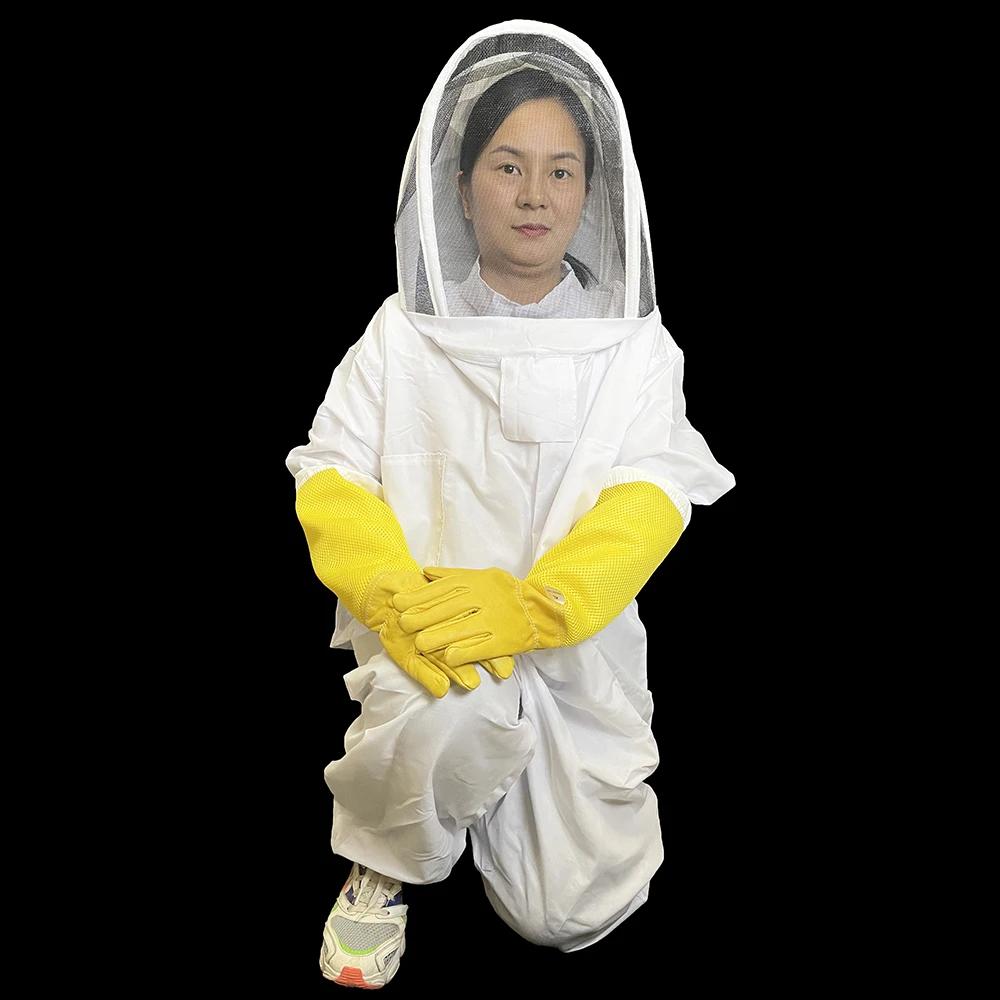 

Одежда Apiarist, Женская куртка, полная защита, вентилируемый костюм, фата, комбинезон с капюшоном, дышащий пчеловодный костюм, 1 шт.