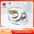 Gold on White Ribbon