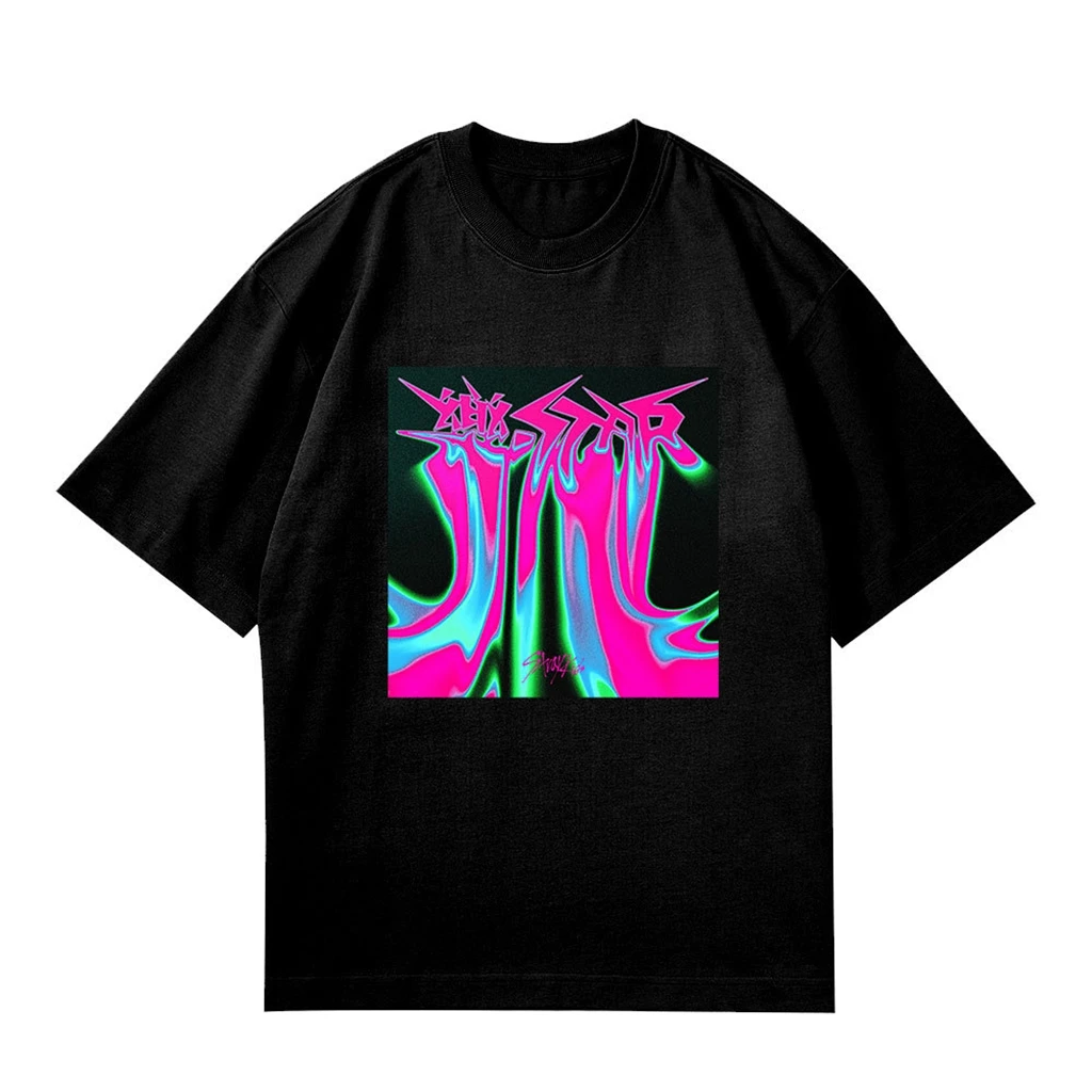 

Kpop Stray Kids 2023 Rock Star Man Women Fashion T-Shirt Y2K Girls Round Neck Short Sleeve Casual Unisex Streetwear COTTON Top