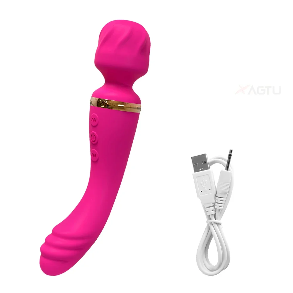 2 in 1 Vibrator AV Wand for Women G-Spot Clit Vagina Stimulator Nipples Breast Massager Female Masturbator Sex Toy for Women