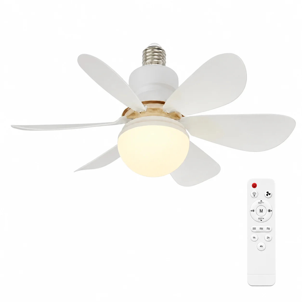 Modern LED Ceiling Fan Light with E27 Remote Control - 30W/40W Decorative Home Lighting