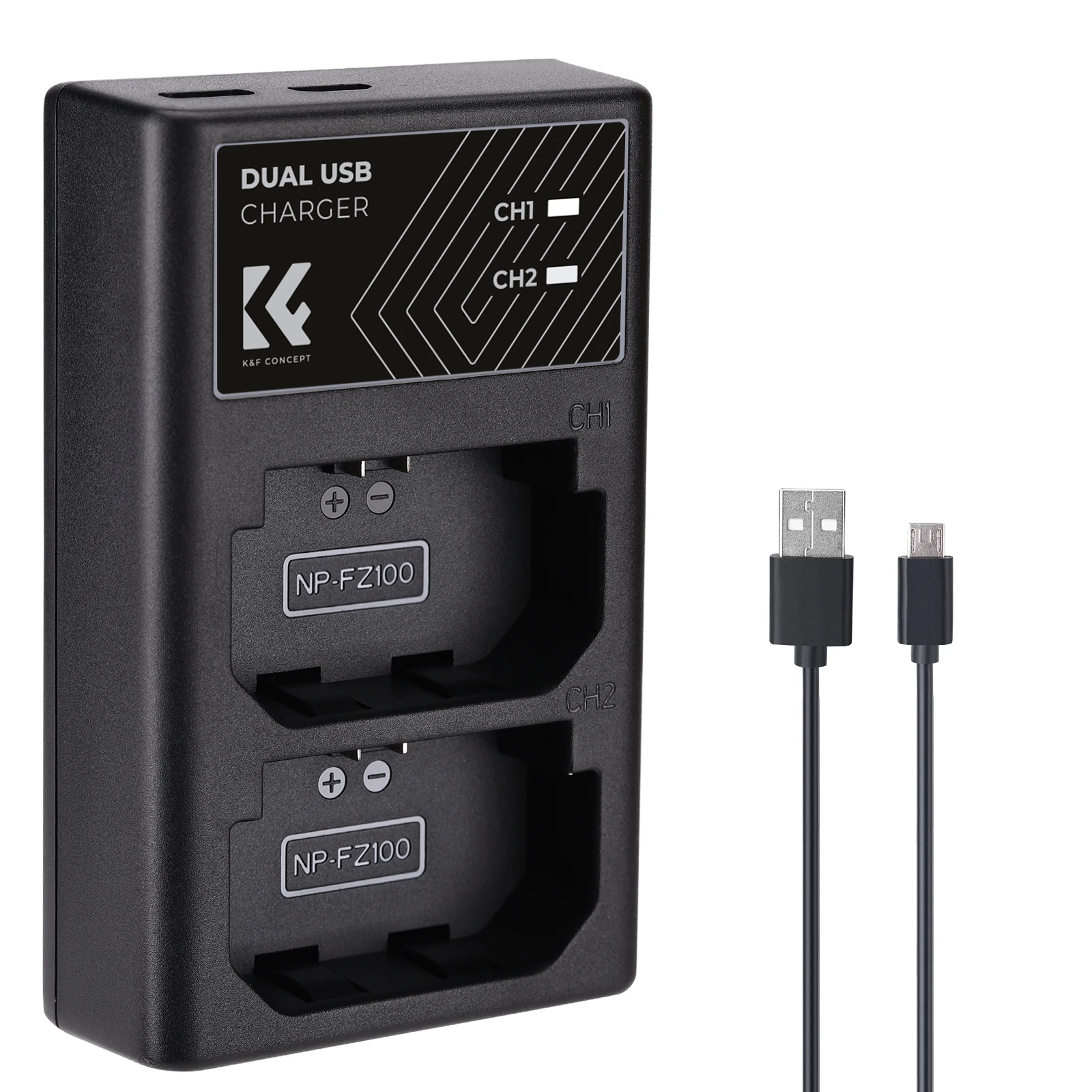 K&F Concept NP-FZ100 NP FZ100 Camera Battery Charger For Sony Camera A9 A7M4 A7R5 A7C ZVE1 A6700 A7III A7 III FX30