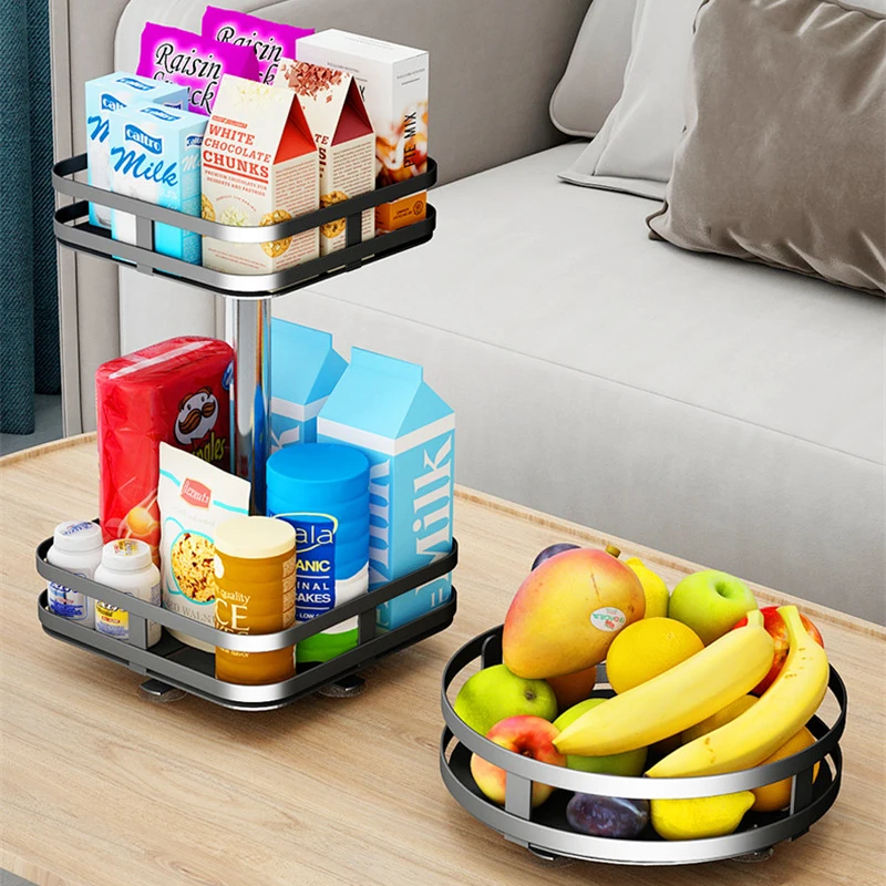 Rotatable Kitchen Shelf Condiment Rack Countertop Organizer Corner