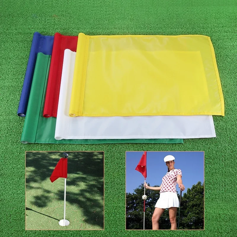 

51 x 36cm Golf Backyard Training Aids Hole Pole Cup Flags Putting Green Marker for Outdoor Indoor Backyard Golf Courses Practice