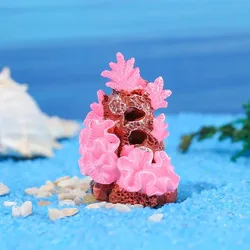 Vibrant Coral Reef Aquarium Decor - Colorful Resin Ornaments (D)