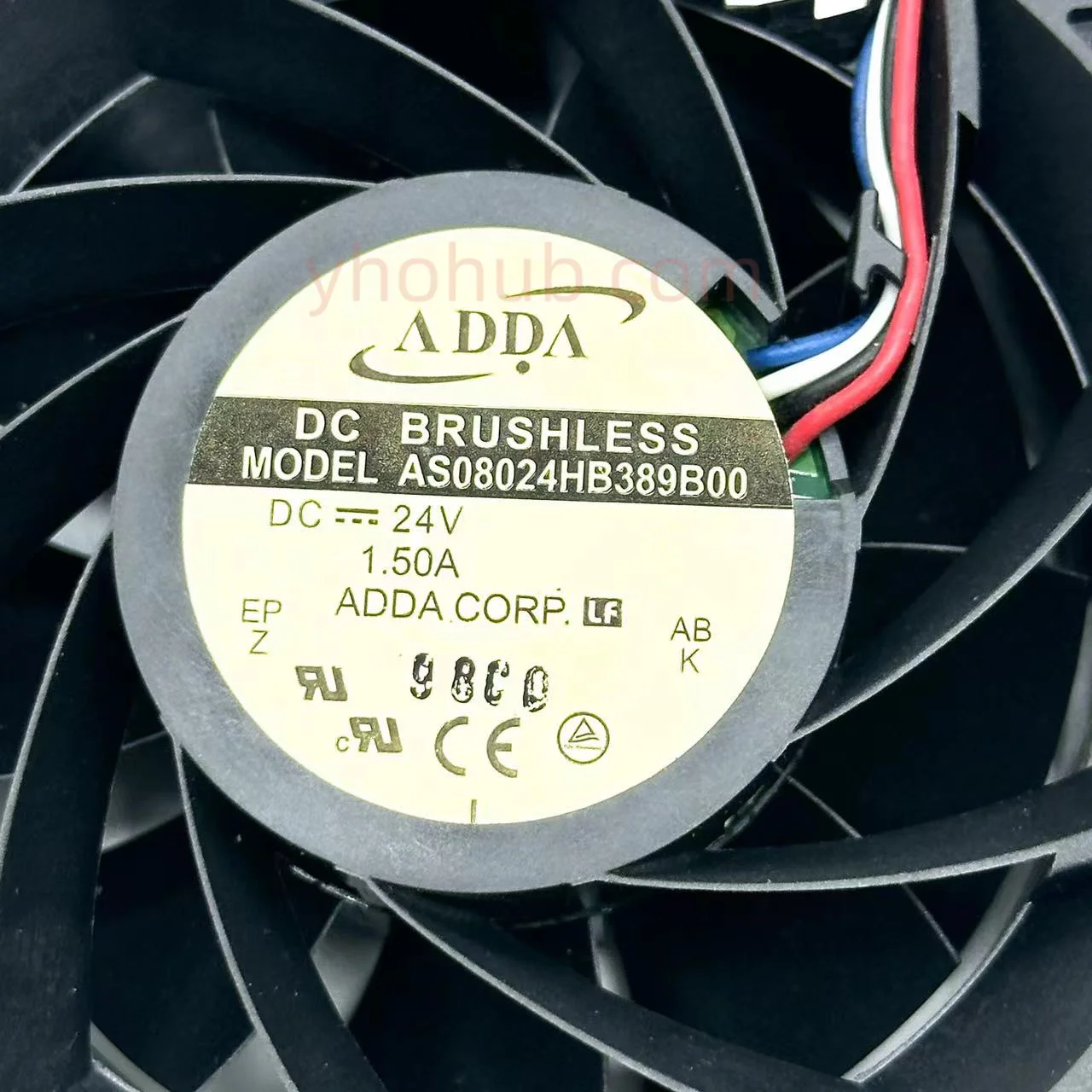 Adda As08024hb389b00 dc 24v 1.50a 80x80x38 mm 4-wire Servidor Ventilador de Refrigeração - Imagem 3