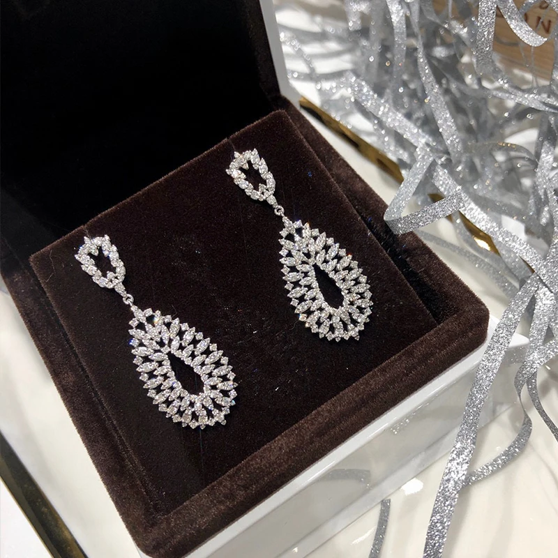Se313fdaf139d4d44831a64a759e60b81o Aazuo Luxury Jewelry 18K White Gold Real Diamond 1.84ct High Quality Big Waterdrop Stud Earrings Gifted For Women Senior Banquet