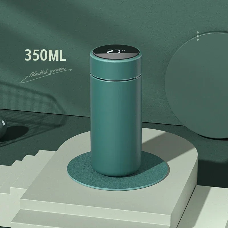 350ML Smart Thermos Water Bottle Intelligent Temperature Display Stainless Steel Vacuum Flasks Thermoses with Filter Tee Cup