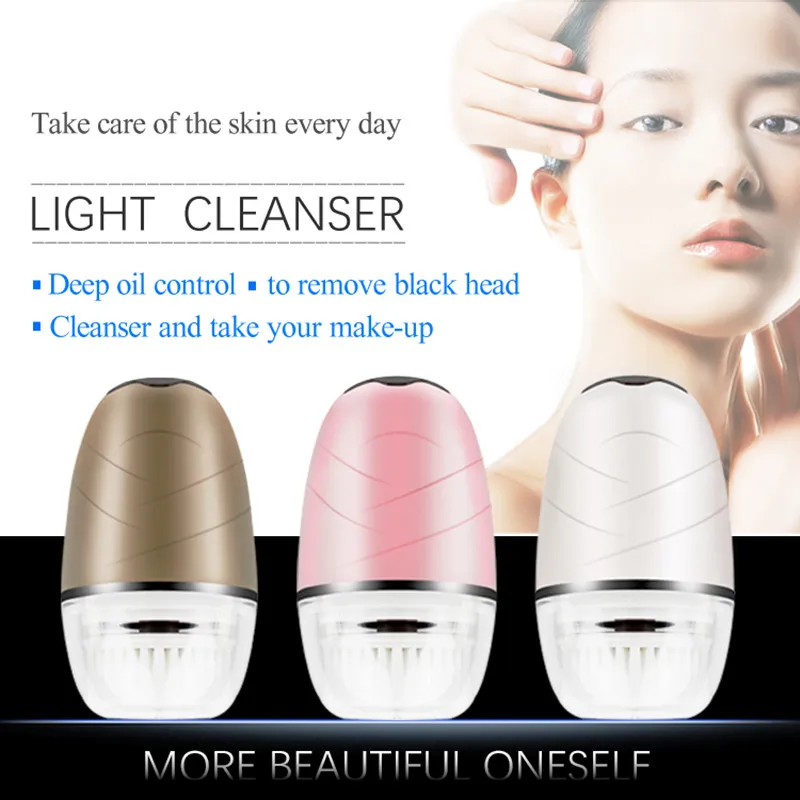 3 in 1 Facial Cleansing Brush Silicone Electric Ultrasound Vibration Waterproof Remover Deep Clean Pore Face Massage Brush hot sale low noise vibration free waterproof e generator 4 holes 3 water spray led high speed dent al handpiece