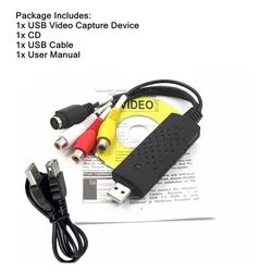 USB 2.0 VHS to DVD Converter - Analog Video to Digital Format Capture Adapter (Black)