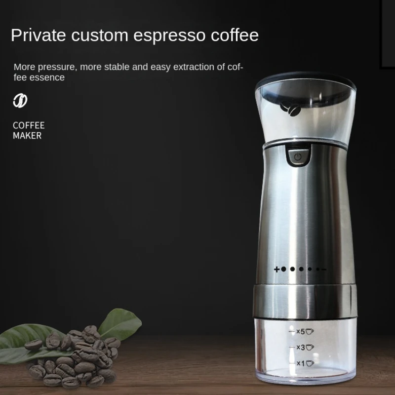 Stain Steel Electric Coffee Bean Grinder Portable USB Automatic Coffee Grinder Machine Small Portable Coffee Maker