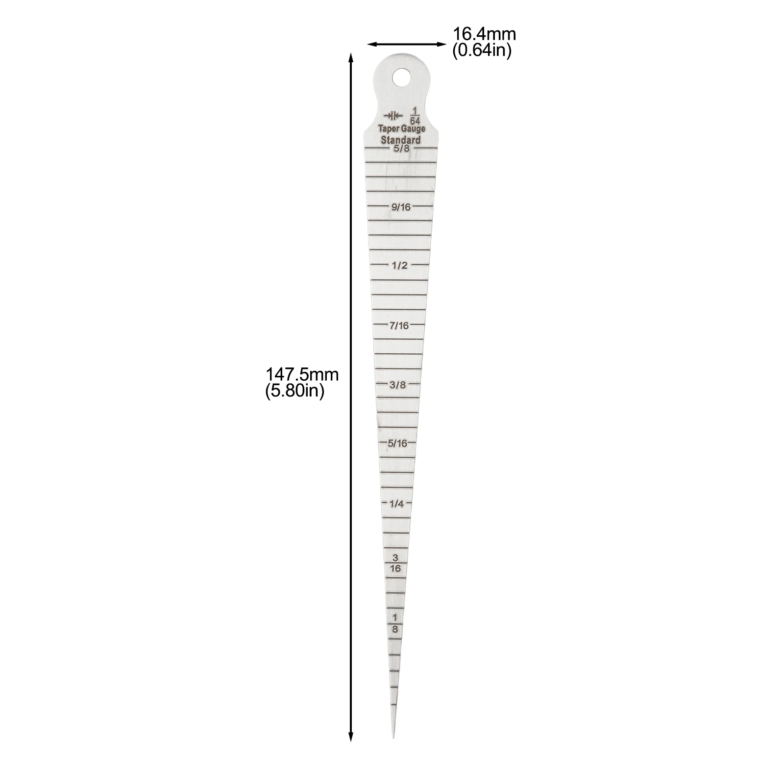 1-15mm 테이퍼 게이지 필러 갭 홀 측정 웨지 아퍼처 스케일 스테인레스 스틸 측정 도구 양면 웨지 아퍼처 스케일