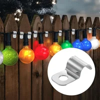 20PCS 304 Stainless Steel U-Shaped Cable Clips, Heavy Duty Single Hole Riding Clips for Wire, Cable and Pipe Fixing 6