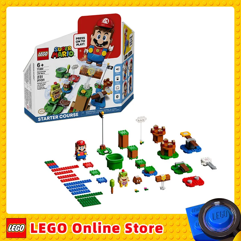 Lego Super Mario Bros™Building Blocks Con Mario Starter Course Per Bambini, Bros Buildable Toys, Compleanno E Regalo Di Natale, 71360