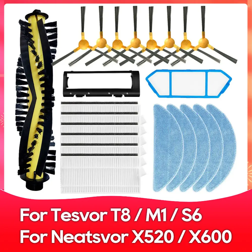 para Neatsvor X500 X520 X600 Protesvor X500 t8 S6ikhos Create Netbot S15 Robô Vácuo Hepa Filtro Mop Escova Principal Peça de Reposição