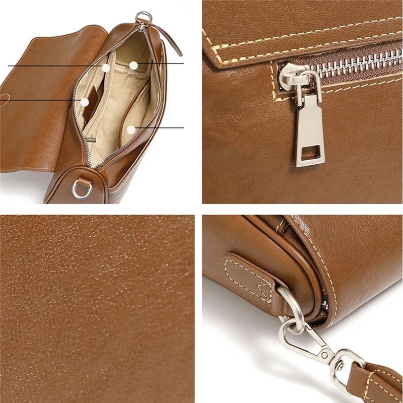 Burminsa 100% Cow Genuine Leather Shoulder Bags For Women 2025 Trend Designer Square Crossbody Purses Satchel Ladies Handbags 6