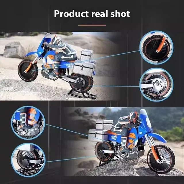Pdracing 1/4 2s Remote Control Motorcycle Off-Road Racing Electric Brushless Rc Model Car Rtr Birthday Gift 4