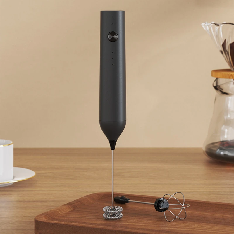 2in1 Milk Frother USB Rechargeable Electric Egg Beater Whisk Coffee Mixer Double Heads Milk Frothers Baking Stirrer Food Blender 4