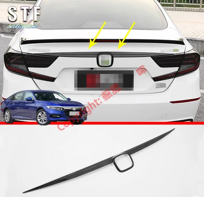 

Стильная отделка крышки багажника из углеродного волокна для Honda Accord MK10 2018 2019, автомобильные аксессуары, наклейки