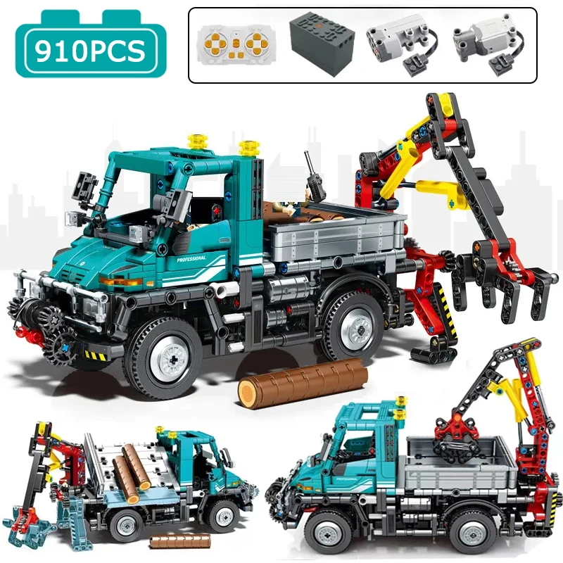 High-Tech Series Mechanical Farm Engineering Car Building Blocks City Unimog Truck Model Bricks Toys For Kids Regalo Di Compleanno Moc