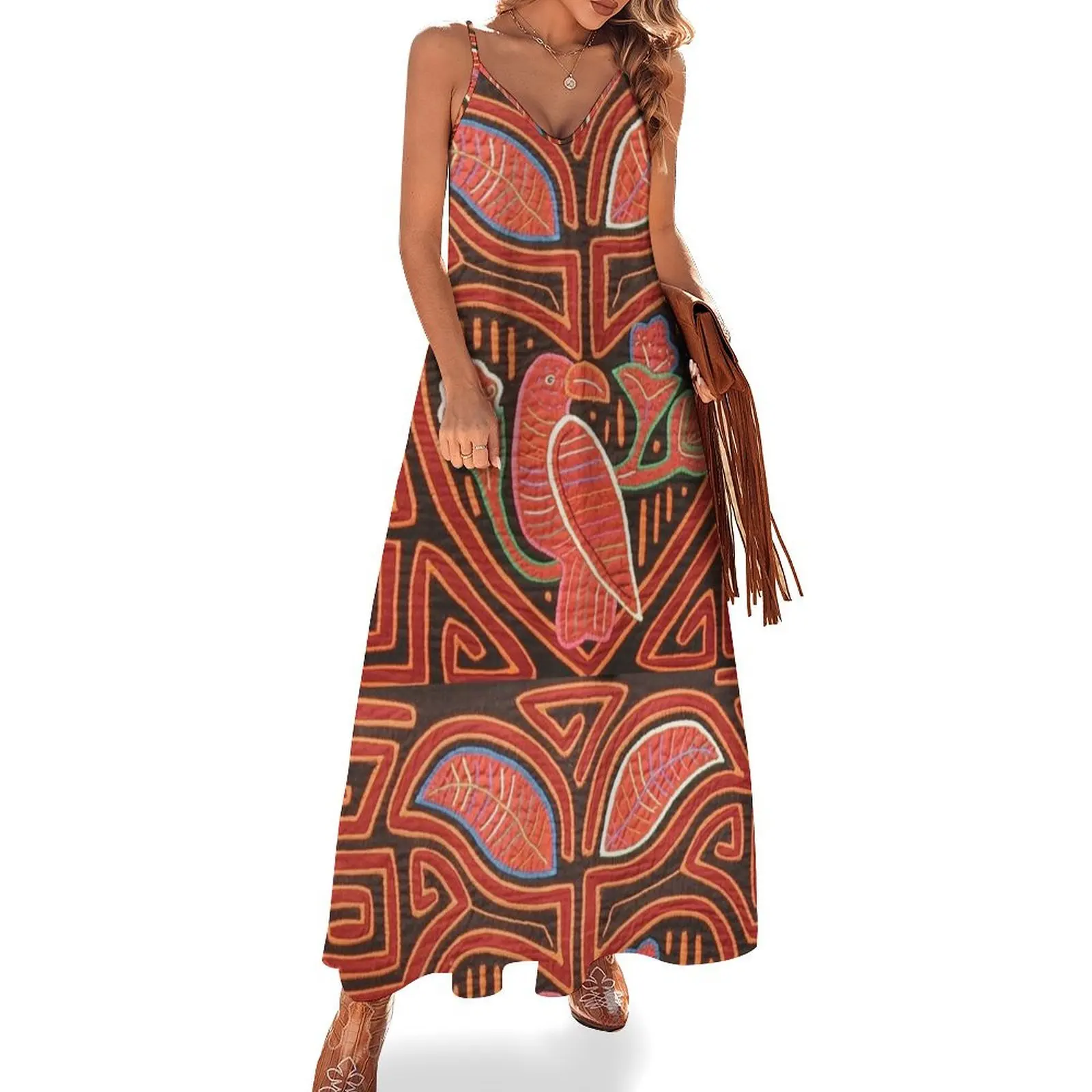 Mola de Panama Sleeveless Dress Women's summer suit summer outfits for women 2024 clothing women summer 2024