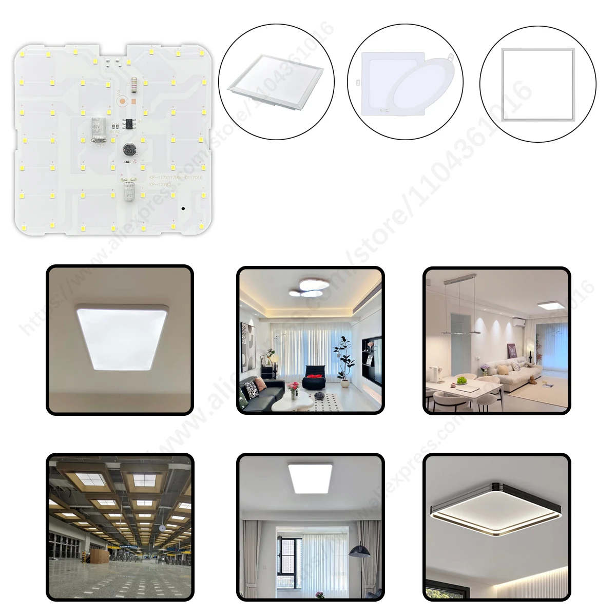 LED 패널 조명 7W 12W 16W 22W 깜빡임 없음 AC 220V 천장 조명용 사각형 원형 패널 조명 마그네틱 LED 조명