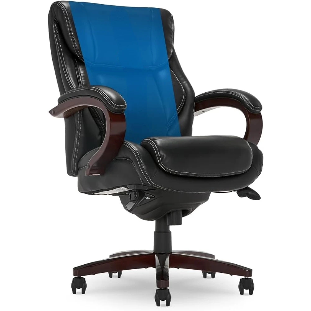 

Office Chair Cover Bellamy Executive Office Chair With Memory Foam Cushions Waterfall Seat Edge Bon Solid Wood Arms and Base