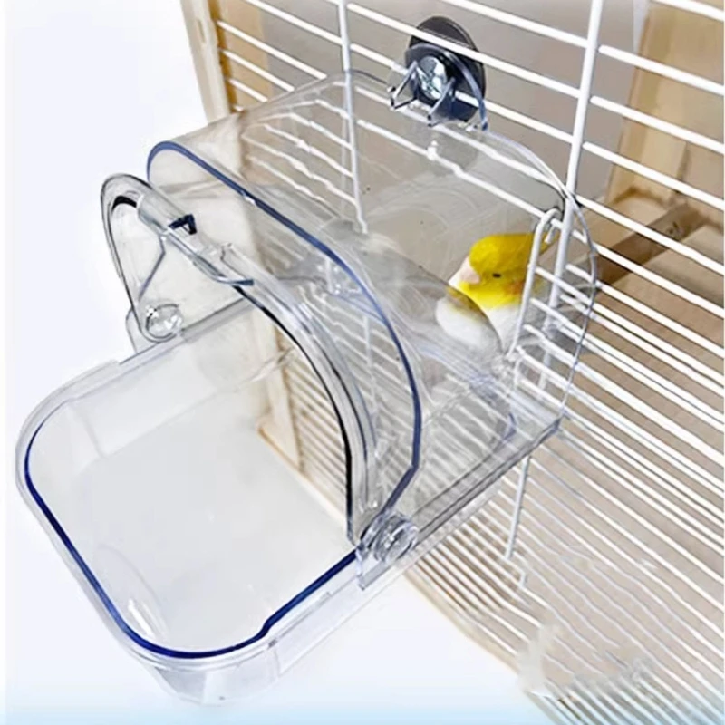 Bird Bath Tub for Parakeets, Mounted on Birdcages, Nonspill