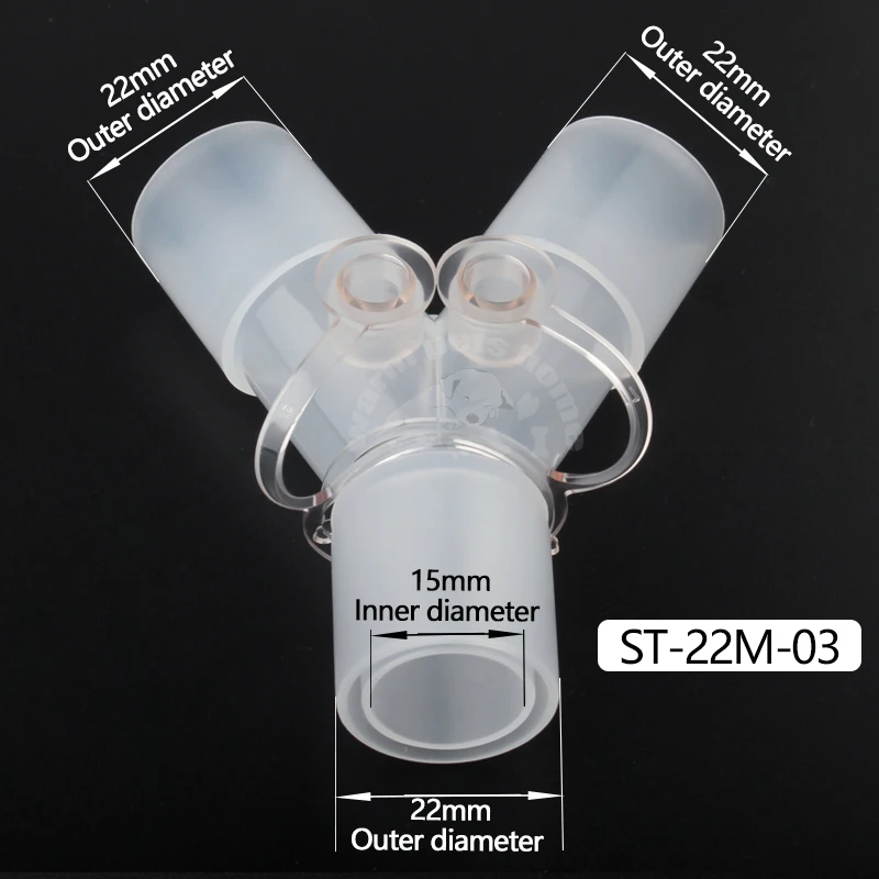 Breathing Circuit Corrugated Tube L Y Shape Connector Straight Connection Adapter Respiratory Anesthesia Tube Connector