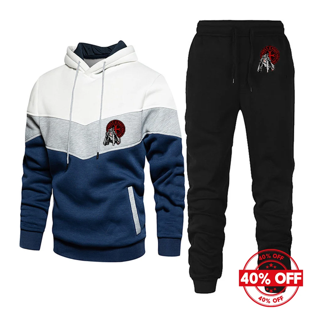 Mens Knights Templar Hoodies Sports Pants Suits