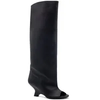 2026 New Peep Toe Long Boots Summer Thick High Heels Women's Knee Boots Large Size Shoes Ladies Slip-on Strange Heels Cool Boots - Image 6