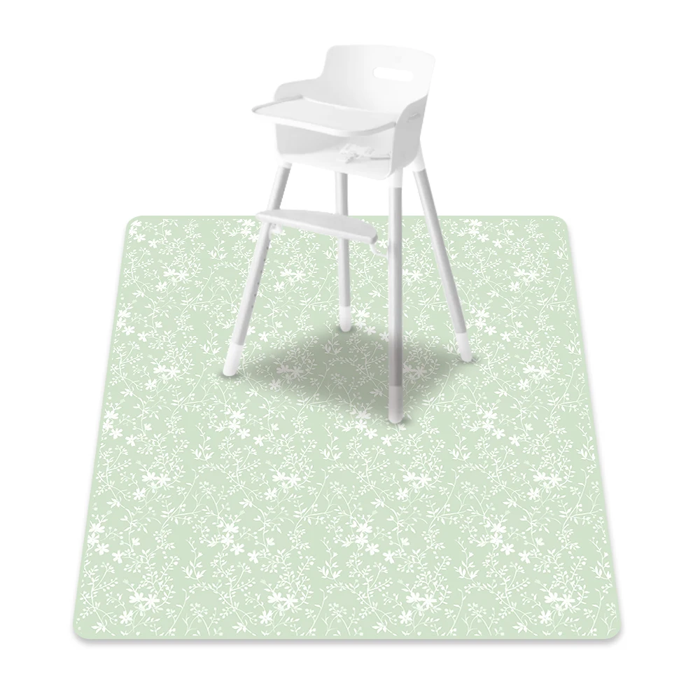 HappyFlute Baby Anti-Slip Mat New Print 100% Polyester Fabric High Chair Cover Floor Multi-Scenario Use Waterproof Quick Drying