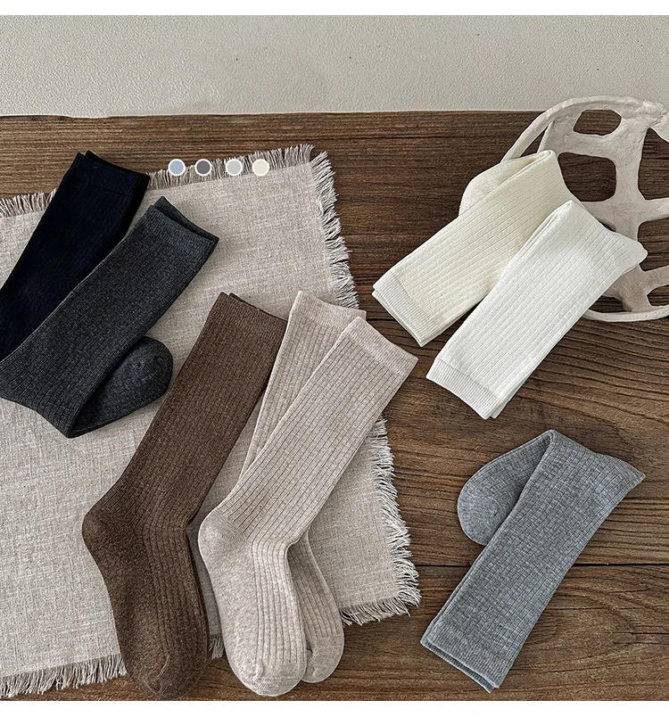 Kindersocken für Mädchen und Jungen, lässig, für Kinder, Studenten, Strümpfe, Baumwolle, Frühling und Herbst, Baby, lange Wadensocke, College-Stil, 3–12 Jahre – Detail 16