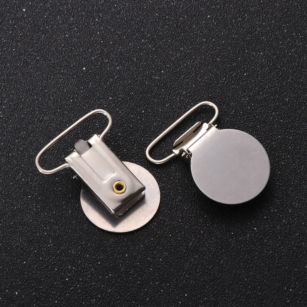 10Pcs 금속 라운드 서스펜더 클립 턱받이 클립용 튼튼한 철 버클 바느질 리본 홀더 액세서리 서스펜더 클립