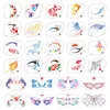 6 Pcs Stencils for Body Painting Face Art Halloween Party DIY Makeup Stamps Temporary Tattoos Reusable Stencils Plastics 5