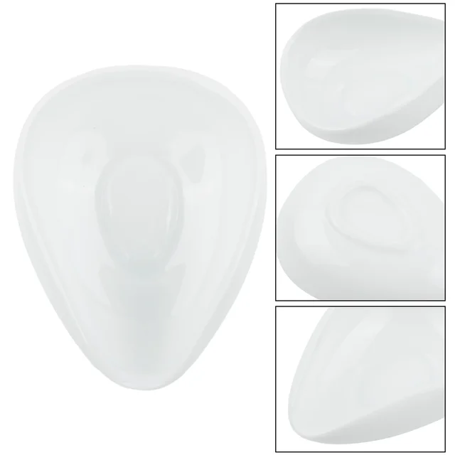1Pcs Coffee Bean Dosing Cup Coffee Beans Dose Trays Coffee Beans Shovel Pure White Pottery Tea Scoops Coffee Tray Accessory 6