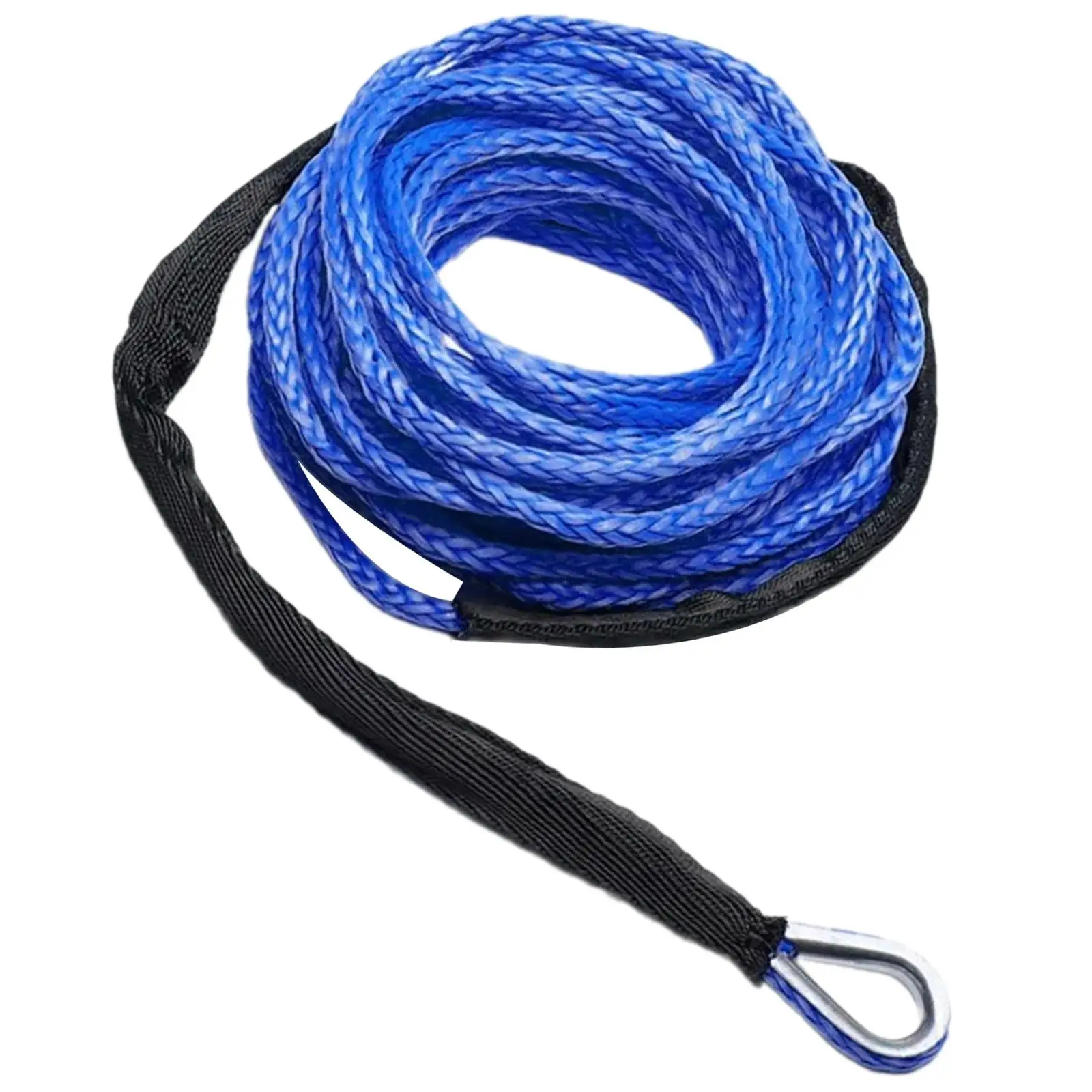 Synthetic Winch Rope Tow Rope 15M Heavy Duty Tow Strap 7700lbs Towing Rope Trailer Rope for Boat Car SUV UTV Accessories