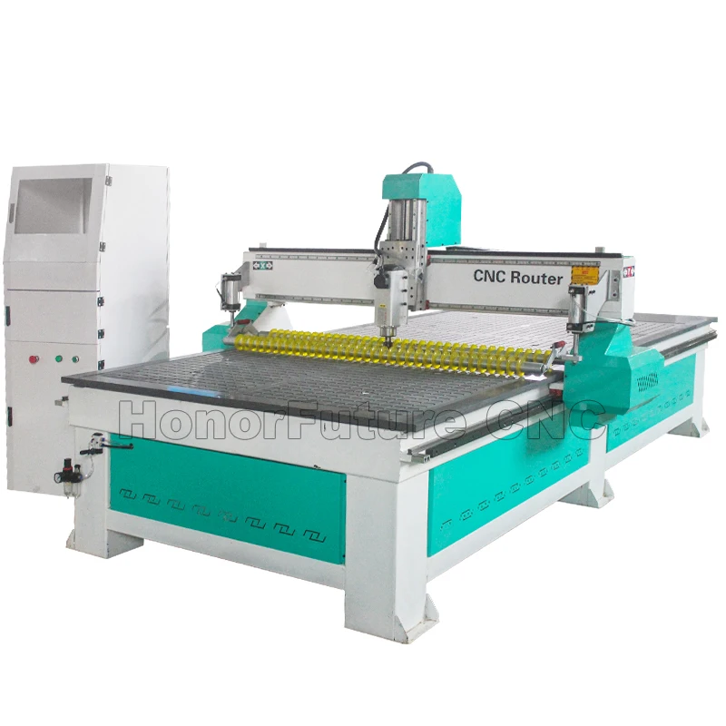 

Heavy Duty CNC Router 1300*2500Mm 4 Axis CNC Milling Machine With Auxiliary Pressure Roller 1325 1530