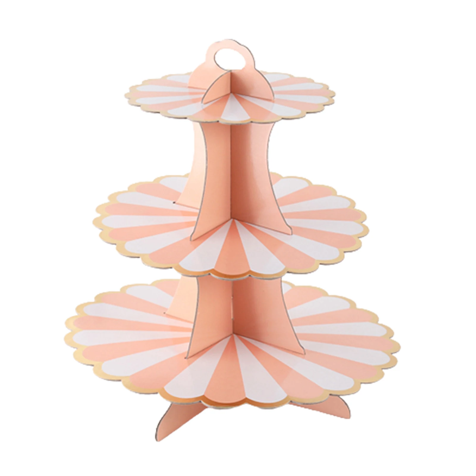 

3-уровневая картонная подставка для кексов, товары для дня рождения, подставка для торта с горячим тиснением