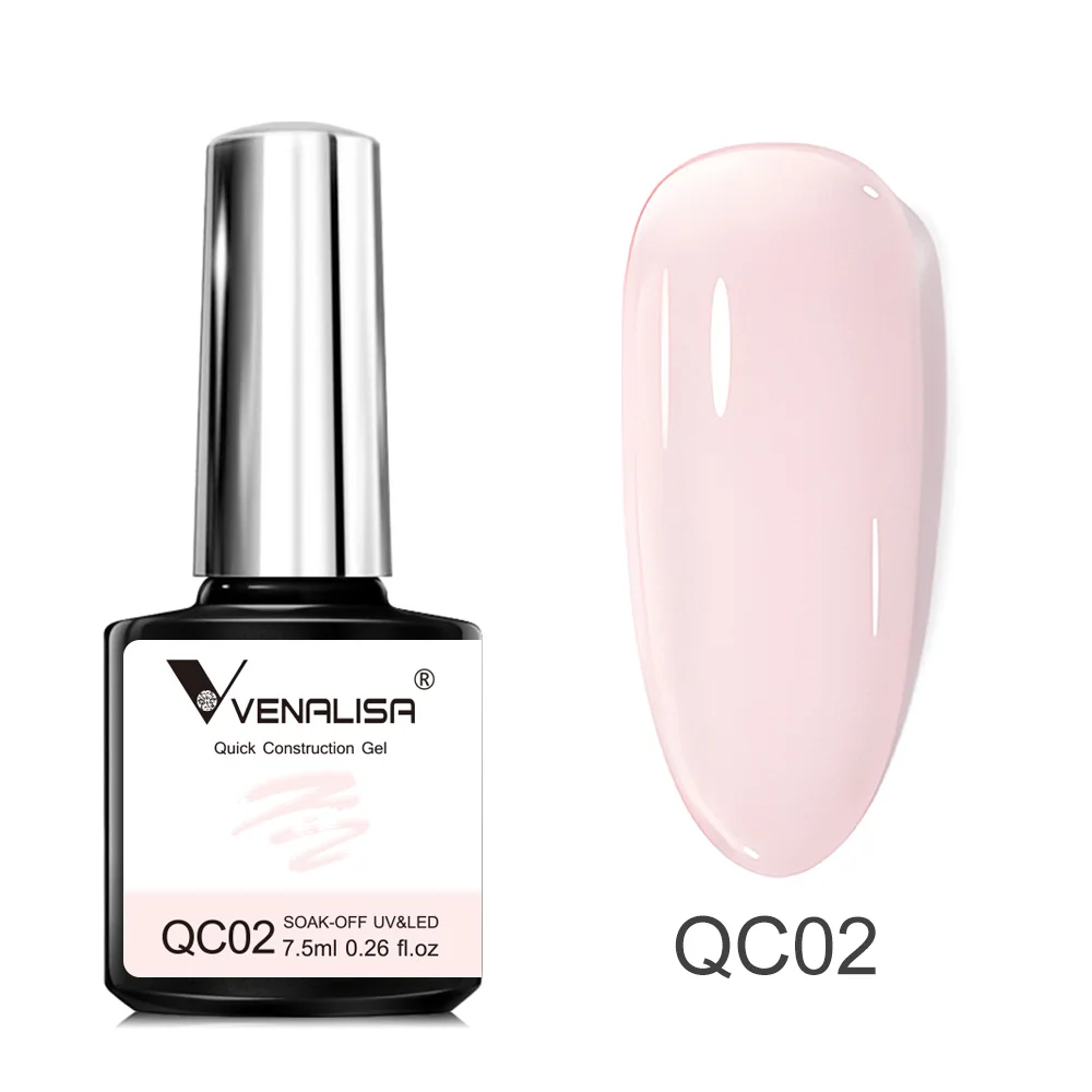 VENALISA Quick-Build Nail Gel - Semi Transparent Jelly Pink 7.5ml