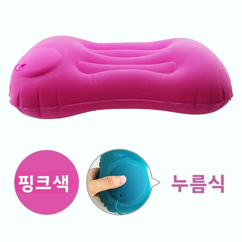 팽창식 야외 캠핑 베개 휴대용 압축 여행 에어 시트 쿠션 하이킹 등산 장비 충격 방지