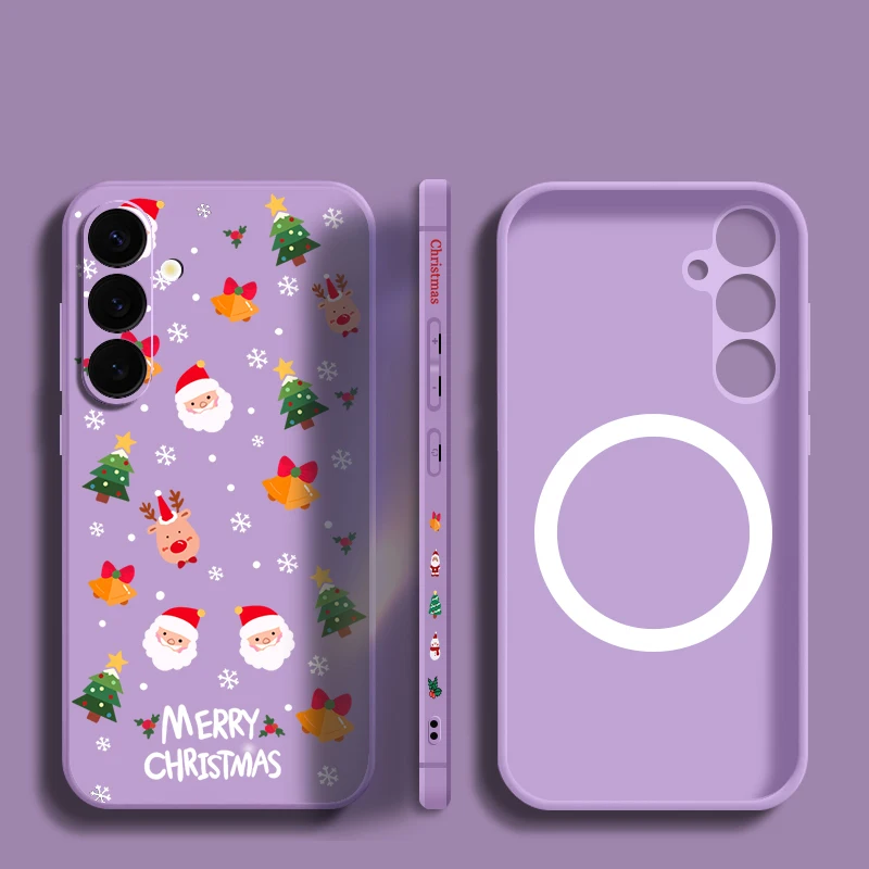 Festive Santa & Elk Magnetic Phone Case with Magsafe Wireless Charging Compatibility