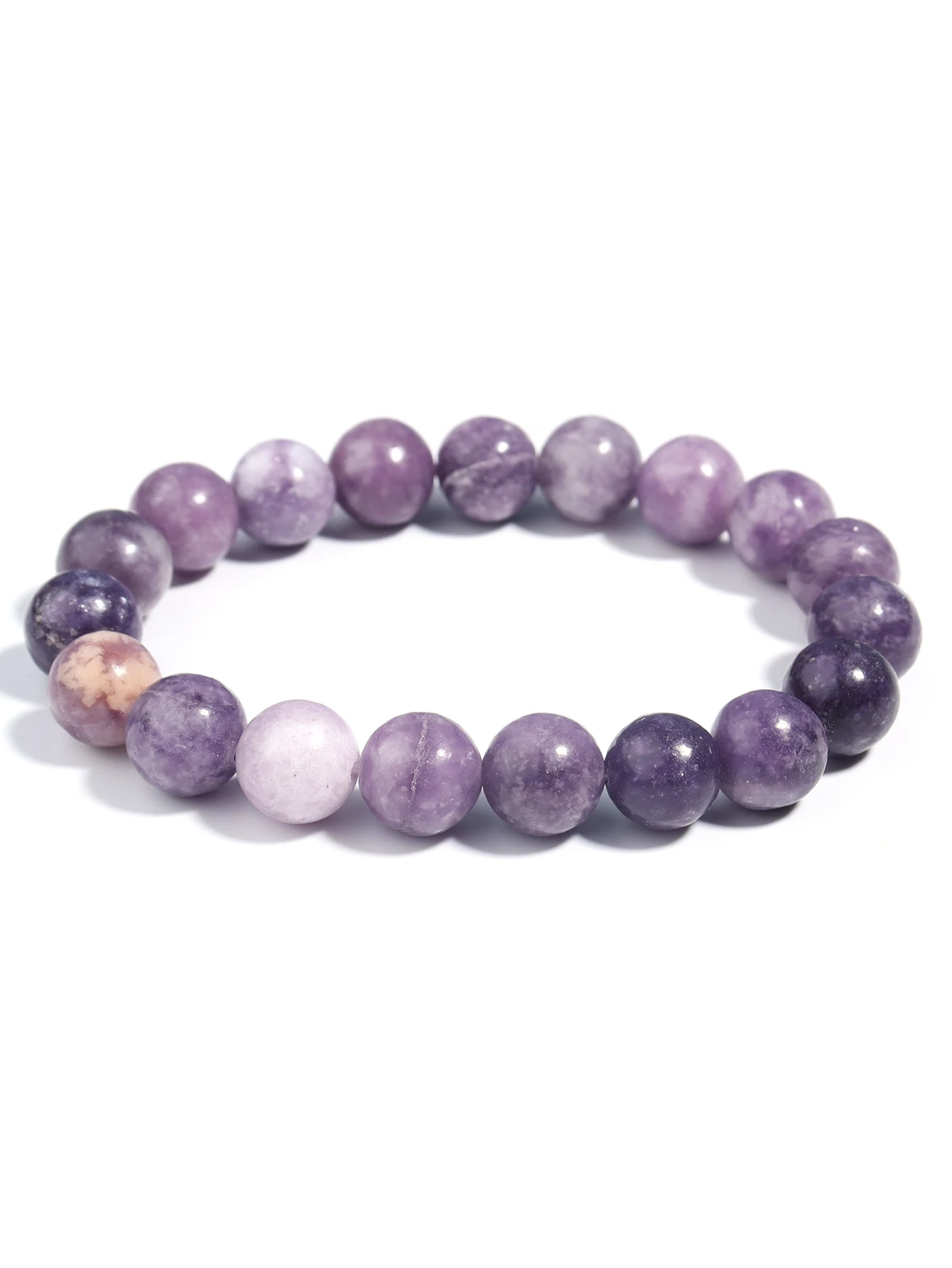 OAIITE Natural Purple Cloud Mother Stone Amethyst Bracelet Women Phosphorus Siderite Beaded Bracelet Charm Yoga Meditation Gift