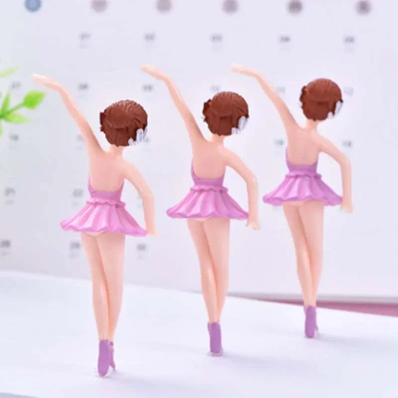 

1 PiecePVC Ornaments Decorations White And Purple And Yellow Ballerina Elegant Sweet Cute Mesa Furnishing Articles