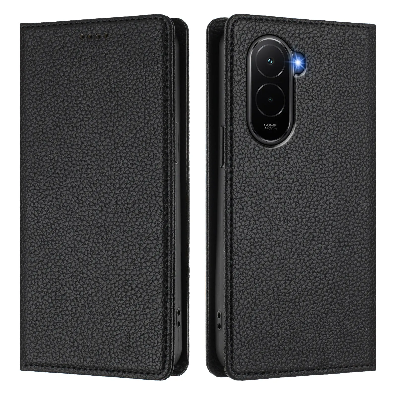Luxury Leather Magnetic Phone Case with Card Slots & Shockproof Design