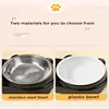 Cat Bowl Slanted Mouth Dog Bowl Cat Rice Bowl Double Bowl Stainless Steel Automatic Refilling Pet Bowl Three In One Drinking Fee 6